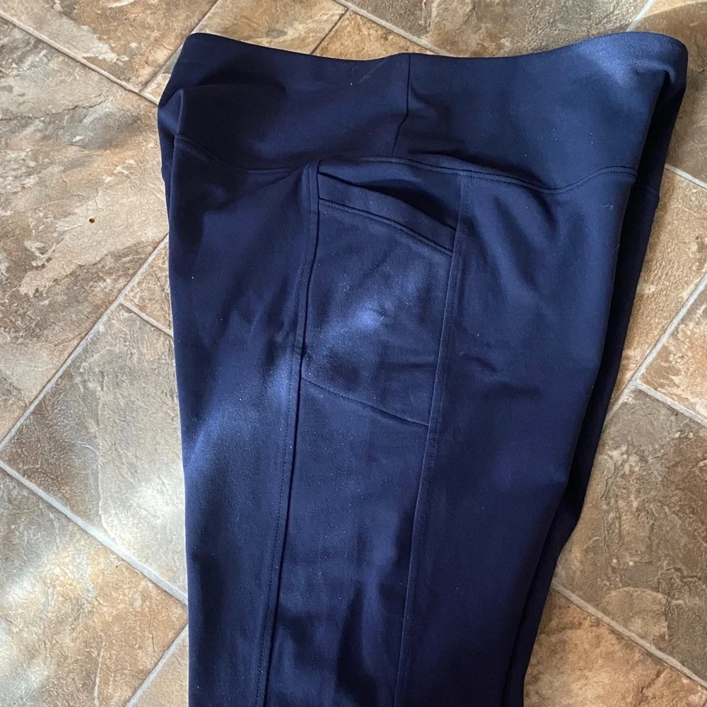 T by Talbots Women's Size Large Navy Legging with Side Pockets